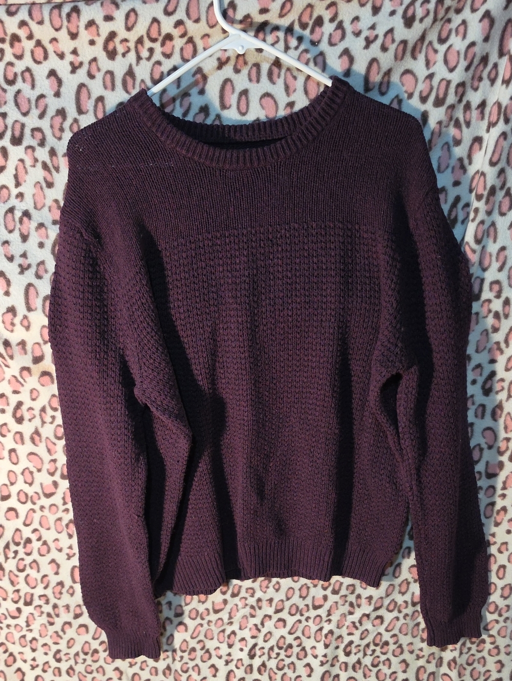 Marc Anthony Plum Crewneck Knit Sweater